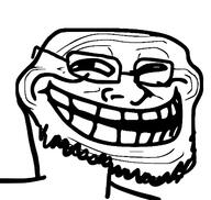 glasses open_mouth smile soyjak stubble trollface variant:unknown // 635x602 // 72.6KB