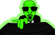 artist:toniylijani bald cia_nigger clothes finger glasses glowing green_skin keyboard nose open_mouth soyjak stubble suit suit_and_tie_ sunglasses trend:glowie typing variant:keyjak // 1024x653 // 46.4KB