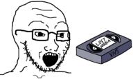 cassette glasses lost_media open_mouth soyjak stubble variant:soyak vhs // 1200x720 // 37.8KB