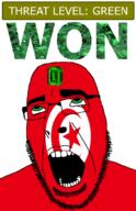 ahegao crescent emerald featured flag:tunisia gem glasses green green_eyes hair looking_up open_mouth schlog_color_event soyjak soyjak_blog star_(symbol) star_and_crescent stubble teeth text threat_level_green tunisia variant:cobson won // 721x1115 // 157.8KB