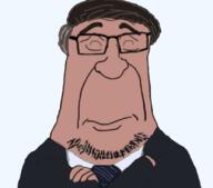 brown_skin closed_eyes closed_mouth clothes crossed_arms glasses hair hand jair_bolsonaro necktie soyjak stubble suit variant:pissluffare // 829x728 // 233.8KB