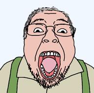 blair_(the_thing) clothes glasses grey_hair movie open_mouth overalls soyjak stubble the_thing tongue transparent_background variant:bernd white_skin // 1200x1192 // 42.4KB