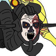 blue_lips cyborg open_mouth red_eyes variant:soyak vay_hek(warframe) warframe // 512x512 // 19.3KB