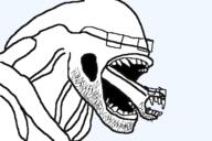 alien alien_(movie) glasses h_r_giger open_mouth soyjak stubble variant:unknown xenomorph // 710x473 // 32.9KB