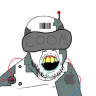 antenna apple_(company) coomer cyborg drool open_mouth soyjak stubble variant:feraljak virtual_reality // 1500x1500 // 30.0KB