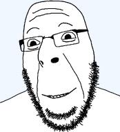 glasses happy no_iris smile soyboy soyjak stubble subvariant:soyboy_cobson template thin_eyebrows variant:cobson white_skin // 905x1000 // 25.7KB