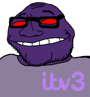 bald chin dark evil glasses itv itv_3 logo red_eyes smirk soyjak stubble subvariant:lakuse transparent_background variant:smugjak wrinkles // 600x640 // 15.3KB