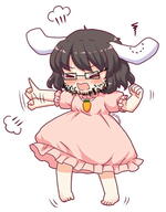 anime arm carrot clothes full_body glasses hand inaba_tewi leg loli meta:missing_variant meta:nas open_mouth stubble touhou video_game // 435x555 // 53.8KB