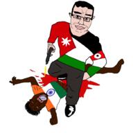 arab blood brown_skin chud closed_mouth dead death flag:india flag:jordan gun india indian jordan kill muslims open_mouth pajeet shooting smile tongue variant:bernd variant:chudjak // 1000x1000 // 324.9KB