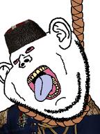 ack clothes ear enver_pasha fez hanging hat meta:tagme noose open_mouth rope stubble suicide tongue tongue_out turk turkiye turkroach tvrkaryan tvrkicwvrriorforyuo tvrkicwvrriorforyuo_(nameroach) uniform variant:impish_soyak_ears yellow_teeth // 598x800 // 195.8KB