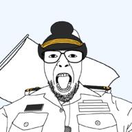 army beard clothes glasses hat military military_cap open_mouth soyjak template transparent_background variant:patriotjak // 1023x1023 // 40.8KB