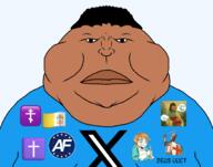 amphibian brown_skin catholic christ_chan christian_cross christianity closed_mouth crusade crushed deus_vult emoticon frog hair jesus nas:pepe orthodox_church pepe_the_frog subnas:apu subvariant:meximutt_front2 twitter variant:meximutt // 1837x1443 // 550.6KB