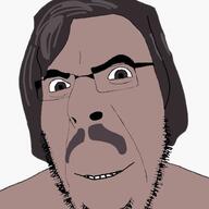 brown_hair brown_skin mustache smile variant:cobson // 640x640 // 65.1KB