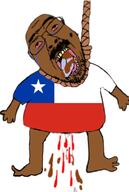 anhero blood bloodshot_eyes brown_skin chile countrywar crying flag:chile glasses meta:tagme open_mouth poop pooping_blood rope soyjak suicide teeth tongue unibrow variant:bernd // 673x1000 // 56.4KB
