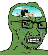 adult_swim bloodshot_eyes brock_samson clenched_teeth crying crying_wojak frog pepe rent_free variant:soyak venture_bros // 595x678 // 74.2KB