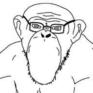 animal ear glasses i_have_no_mouth_and_i_must_scream lit_(4chan) no_mouth soyjak stubble variant:monkeyjak // 852x852 // 43.5KB