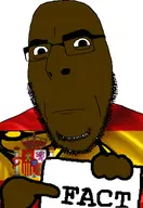 black_eyes black_skin brown_skin fact flag:spain glasses hair hand holding_sign nigger series:countryaryan_gem! serious spain stubble variant:cobson // 775x1127 // 412.3KB