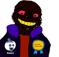award black_skin deltarune deltatroon discord glasses literally_jimbo literally_the_'cord medal nigger onion pinkeye red_eyes stubble undertale variant:sansjak video_game yellow_teeth // 900x874 // 196.4KB