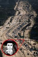 arm billions_must car close_up_view closed_mouth driving ear glasses hair hand highway millions_must_die red_circle subvariant:chudjak_front traffic variant:chudjak // 683x1024 // 1.4MB