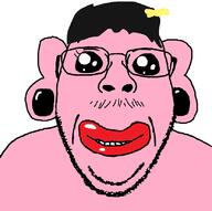 ear glasses hair jocat meta:tagme mustache pink_skin pooner soyjak stubble variant:bernd // 828x824 // 102.5KB