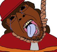 ack bambisona black_eyes black_skin crying dave_and_bambi death glasses hanging noose rope squish stubble variant:bernd // 760x704 // 231.5KB