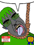 ack award badge bloodshot_eyes brazilian_chud_(user) chud_brasil_(namefag) clothes crying ear eyebrows glasses green_hair grey_skin hair hanging hello_my_name_is_(sticker) meta:namefags mustache nose open_mouth rope sloptranwnbag_(namefag) speech_bubble speech_bubble_empty subvariant:patrick suicide teeth text tinted_glasses tongue variant:chudjak white_background wrinkles yellow_teeth // 1120x1500 // 484.3KB