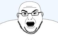 angry bald beard ear fat fattv glasses looking_at_you open_mouth soyjak stubble variant:burgerjak // 2251x1469 // 42.3KB