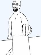 anime arm beard closed_mouth glasses hand meta:not_a_fucking_duplicate paper smile soyjak transparent_background vaccine variant:bartender vasectomy vectorized // 1536x2048 // 166.3KB