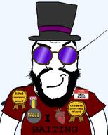 awards beard clothes fishing_rod glasses goggles hat master_baiter(character) name_tag red_shirt subvariant:science_lover top_hat variant:markiplier_soyjak white_skin // 800x1000 // 77.9KB