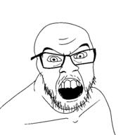 angry animated bee bug cockroach eat_the_bugs eating glasses ladybug open_mouth soyjak spider stubble variant:feraljak // 500x500 // 346.6KB