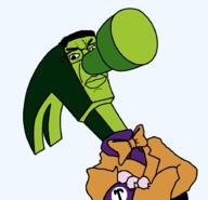 angry armband bowtie chud closed_mouth clothes crossed_arms glasses green_skin hair hammer hammerhead_(looney_tunes) looney_tunes objectsoy soyjak suit transparent_background variant:chudjak // 911x879 // 24.3KB