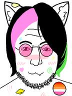 :3 antimatter_that_will_obliterate_the_'ru blush cat_ear closed_mouth demoralizationscratch dyed_hair epi fang fetish_mining flag:lesbian_pride_flag furfag glasses hair lemon lesbian meta:leaky meta:op_came_from_deviantart nose poopson satanic stubble variant:lennonjak zillyjak // 600x800 // 27.0KB
