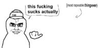 closed_mouth glasses pointing rape smile template thinking_cap this_fucking_sucks_actually variant:chudjak // 716x354 // 84.9KB