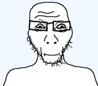 glasses soyjak variant:chudittical // 396x350 // 6.5KB