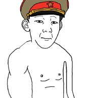 closed_mouth clothes communism ear ext=gif gooner hammer_and_sickle hat hat_ornament kuz military_hat naked neutral peaked_cap soviet_union star_(symbol) star_hat_ornament variant:carterjak variant:kuzjak white_skin // 639x715 // 32.1KB