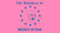 bald blue excited flag glasses open_mouth pink soyjak star stubble text tony_zaret variant:soyak woke-istan // 1920x1080 // 625.1KB