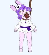 accessory ack animal anthro belt bloodshot_eyes blush bunny_ears clothes crying dress eyebrows female full_body furfag furry hair hanging hat heart heart-shaped_nose leima_(terrible_mouse) looking_up meta:leaky mouth mutant nurse one_eye open_mouth paws pink_skin pupils purple_hair rabbit rope sharp_teeth skull suicide teeth teeth_showing terrible_mouse tongue tongue_out twins variant:bernd yellow_sclera yellow_teeth // 1400x1590 // 62.3KB