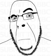bbc closed_mouth confused glasses soyjak steganography stubble text variant:cobson // 775x849 // 71.7KB