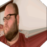 2019 3dgifmaker animated beard closed_mouth clothes distorted ext=gif fat fat_duel glasses irl open_mouth red_tshirt schizo soyboy subvariant:fatjak_irl tshirt variant:fatjak // 250x250 // 337.1KB