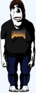 barneyfag biting_lip closed_mouth clothes creepy doom evil full_body glasses grin hair jeans lee_goldson mustache stubble subvariant:hornyson variant:cobson // 1099x2816 // 419.7KB