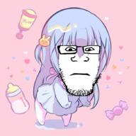 anime baby chino_kafuu gochiusa lgbt_(4chan) meme subvariant:neutralplier variant:markiplier_soyjak // 900x900 // 305.4KB