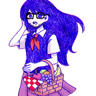 angry animated apple arm banana basket blush brimmiest_comments_section☣️☣️☣️_do_not_enter☣️☣️☣️ clothes ear female food fruit glasses grape hair holding_object long_hair looking_at_you mari_(omori) meta:nas omori open_mouth orange_(fruit) purple_eyes purple_hair skirt stubble teeth variant:unknown video_game waifu // 326x426 // 204.2KB
