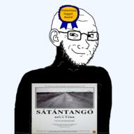 partially_black_skin posted_it_again_award pretentious satantango // 600x600 // 139.2KB