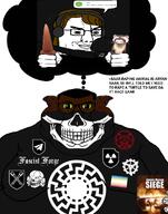 arm atomwaffen_division dirlewanger dirlewanger_brigade ear fascist_forge fat flag:minor_attracted_person gear glasses hair hand mask mutt nazism order_of_nine_angles paganism partyanimal_(nigger) pedophile satanism shield shitskin shitskin_roach siege siege_mask skull skull_and_bones skull_mask sonnenrad subvariant:branigger telegram terrorgram totenkopf trollface variant:brandon variant:meximutt // 1080x1370 // 545.5KB