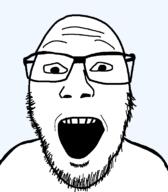 glasses open_mouth soyjak stubble template transparent_background variant:punk_revolution_soyjak // 660x756 // 15.6KB