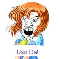 angry hair higurashi higurashi_no_naku_koro_ni mustache open_mouth ryuugu_rena soyjak stubble text variant:feraljak video_game // 600x600 // 236.5KB