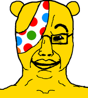 bandage bear bear_ears black_eyes polka_dots pudsey pudsey_bear smile transparent_background variant:chudjak yellow_fur yellow_skin // 466x513 // 10.7KB