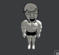 angry buff glasses open_mouth roblox soyjak variant:feraljak // 288x267 // 21.1KB