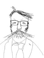 angry clothes glasses hair mustache necktie open_mouth soyjak suit variant:unknown // 660x879 // 87.1KB