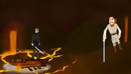 anakin_skywalker angry background beard bloodshot_eyes crying glasses lava mountain mustache mustafar obi_wan_kenobi sad star_wars variant:chudjak variant:cobson // 1920x1080 // 2.3MB